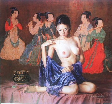 Guan ZEJU 05 chica china desnuda Pinturas al óleo